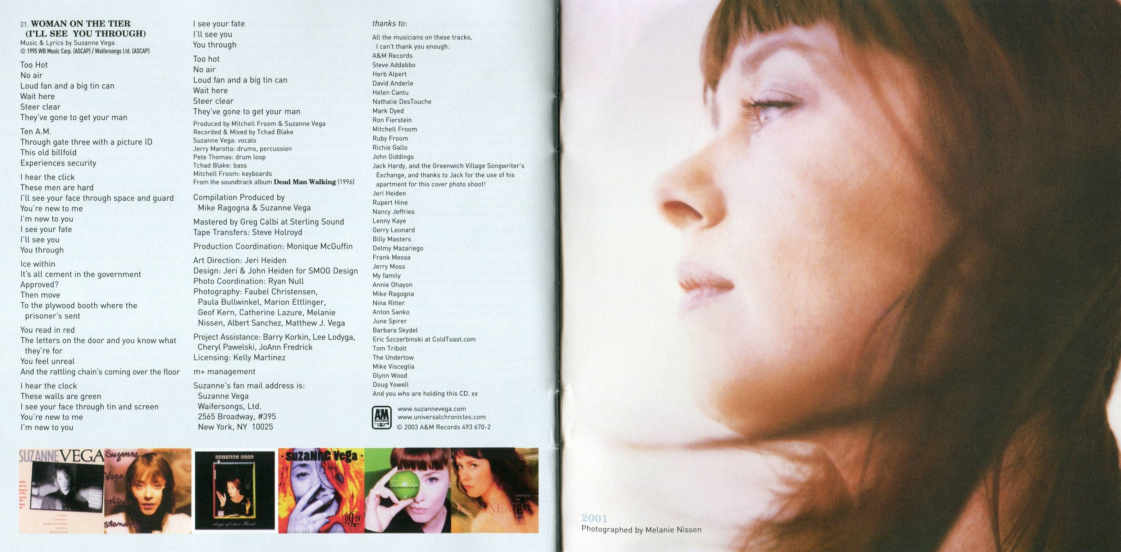 Suzanne Vega  The Best Of; Retrospective : Booklet11